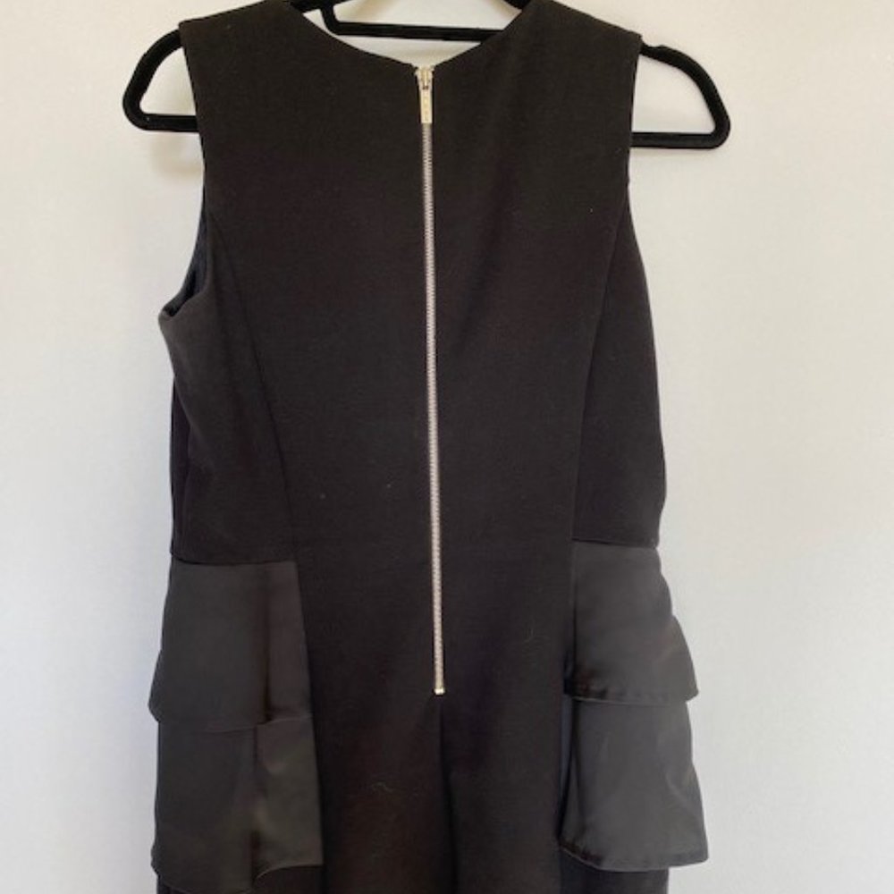 MICHAEL by Michael Kors Black Sheath Dress Ruffled